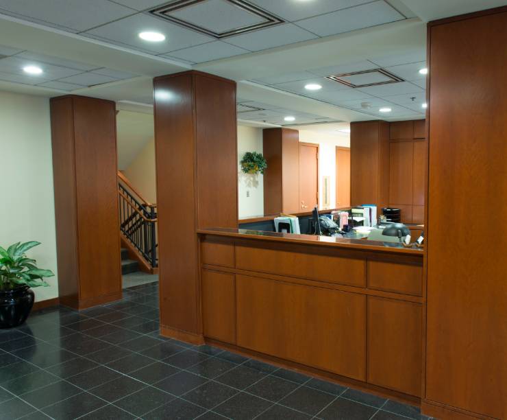 Front desk to the Student Affairs office.