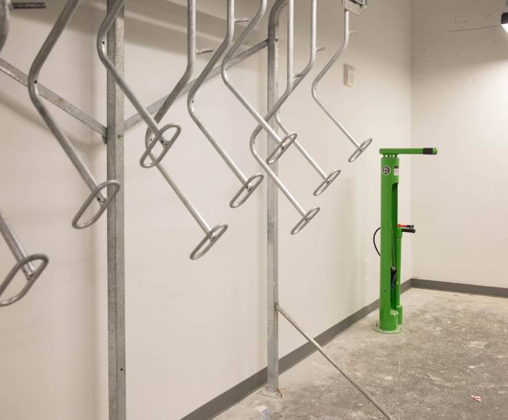 Bicycle racks in District House