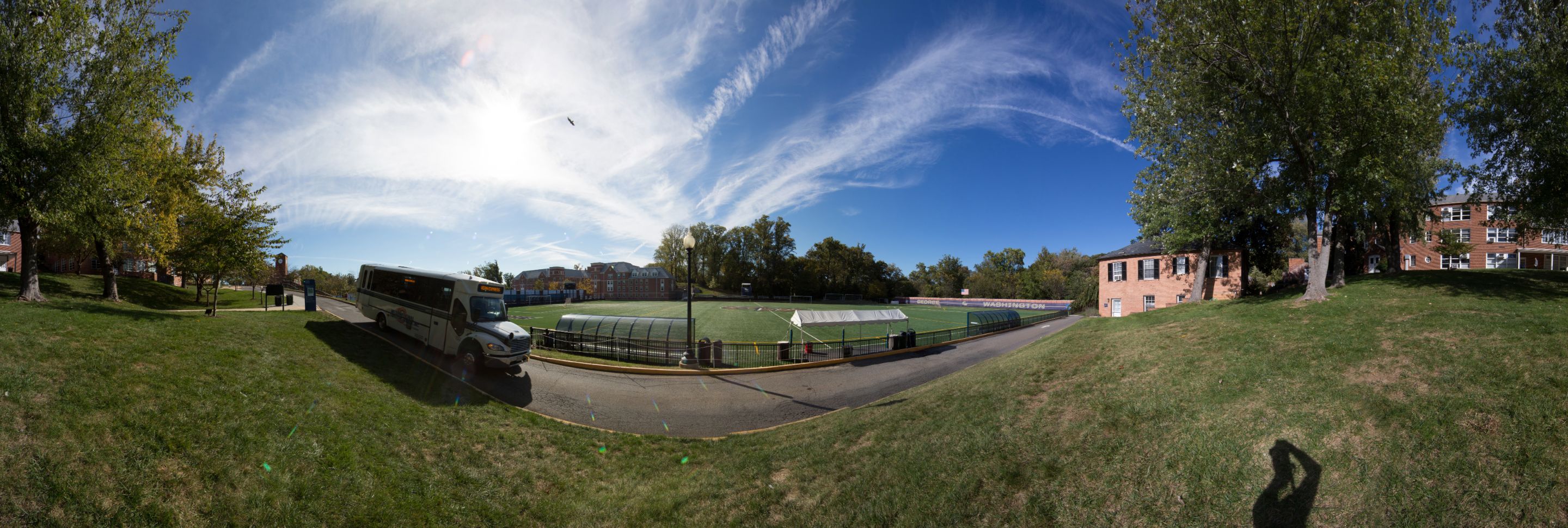 Panoramic view of the Vern Express on Mount Vernon Campus.