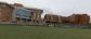 Panoramic view of softball field.